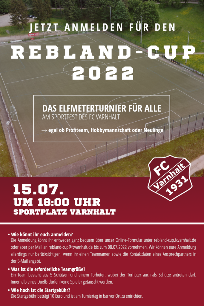 Rebland-Cup 2022 des FC Varnhalt (Flyer)