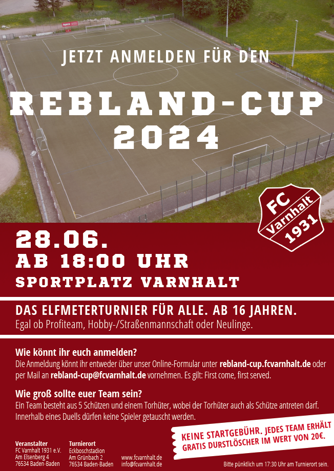 Rebland-Cup 2024 des FC Varnhalt (Flyer)