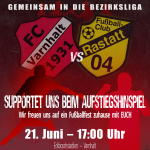 1. Aufstiegsspiel 2025 am 21. Juni um 17:00 Uhr